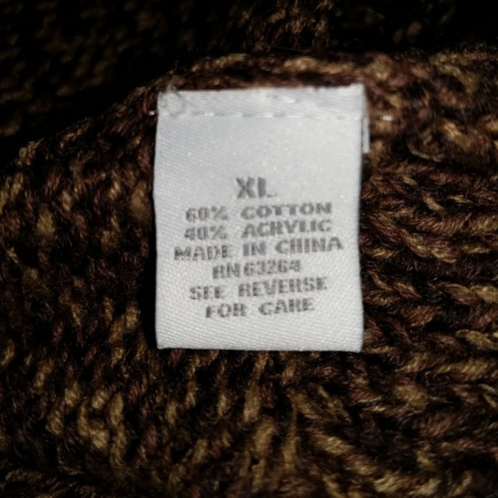 DRESSBARN Brown Marled Cardigan Swing Sweater XL - Picture 8 of 8